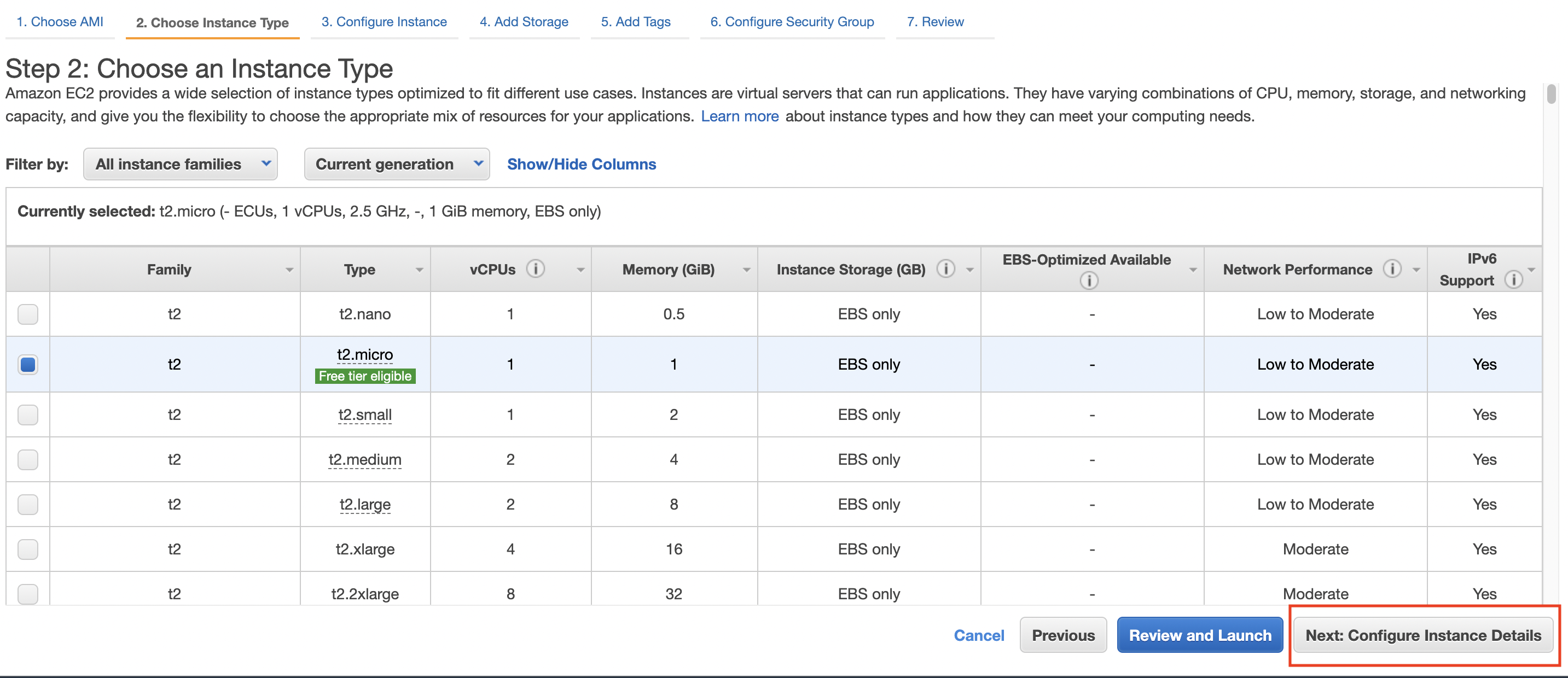 Choose an Instance Type